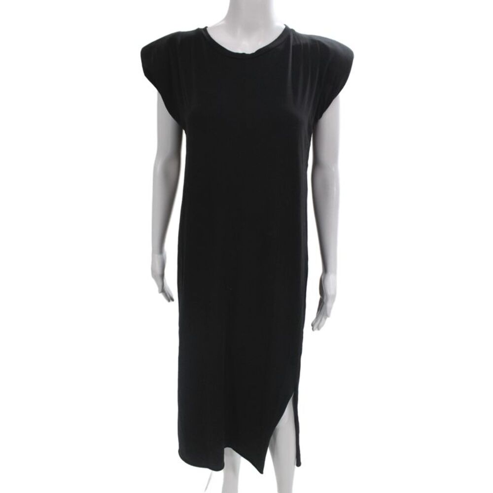 Free For Humanity Women Black Tshirt Dress Sleeveless Crew Neck Size S